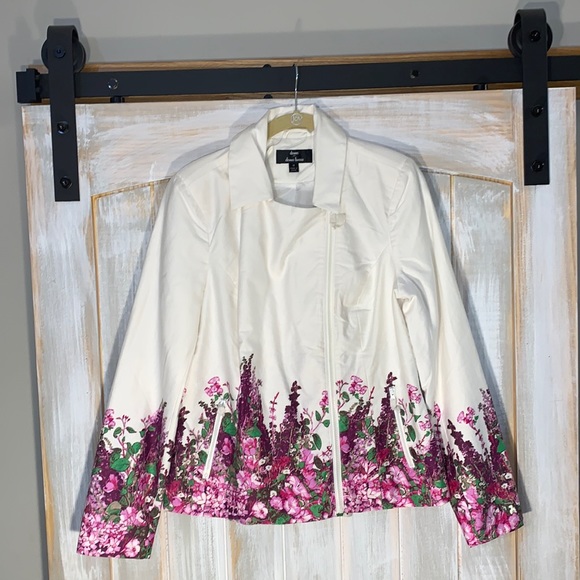 dennis basso Jackets & Blazers - 💞Dennis Basso Floral Print Jacket NWOT💞